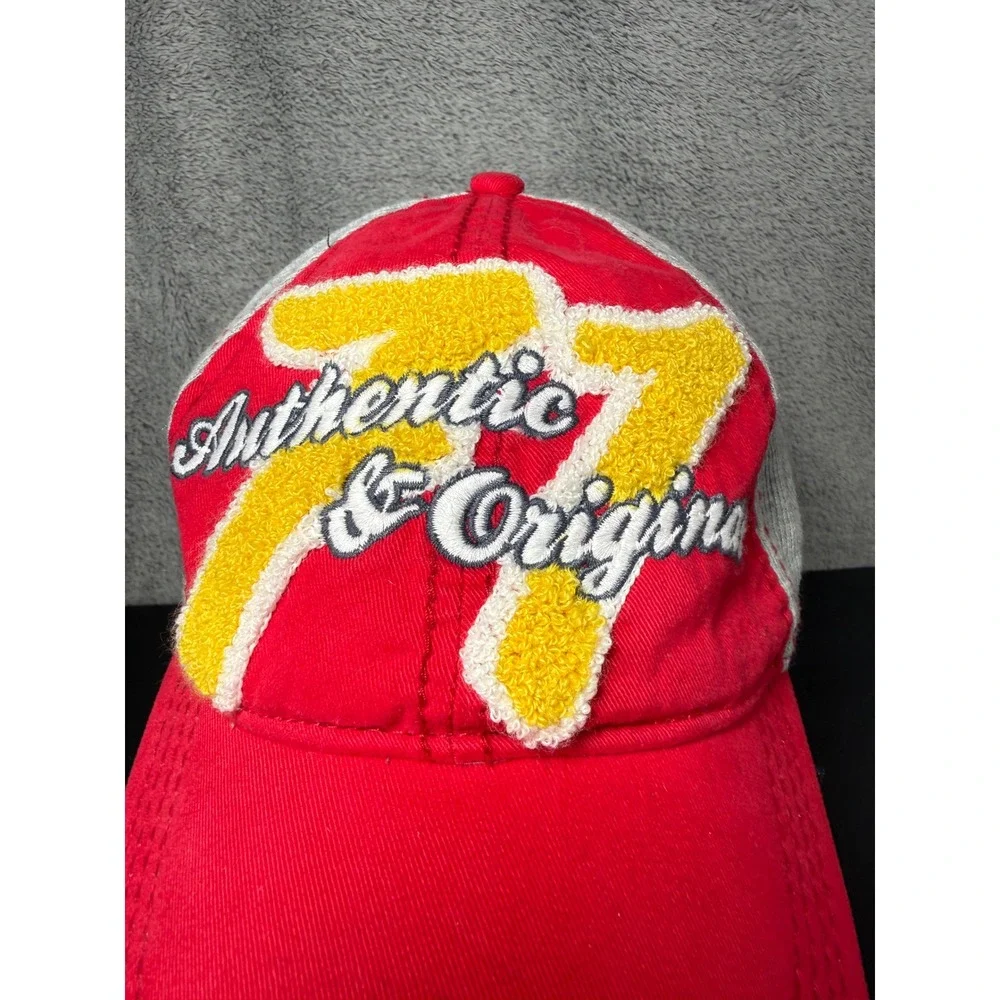 Disney Baseball Cap Mens OSFA Red Grey 71 Authentic Original Walt Disney World